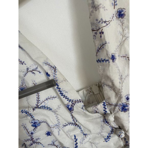 Nicholas Celie Maxi Dress 6 Floral Print V-Neck Purple/White - Picture 12 of 16